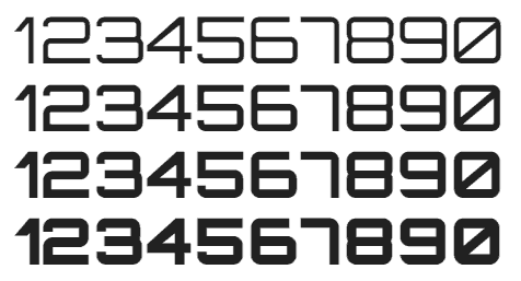 modern number fonts