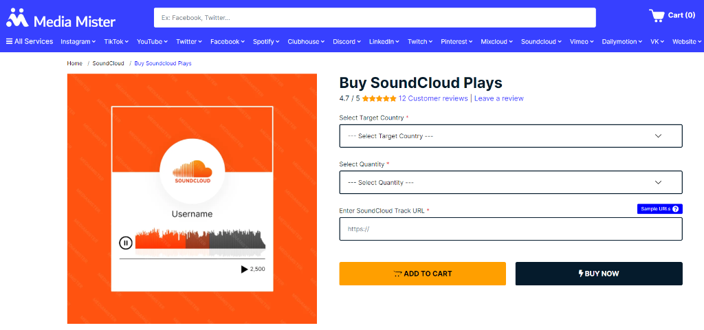 Media Mister - Buy SoundCloud Plays