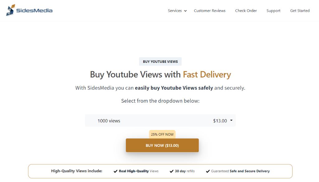 SidesMedia Buy Youtube Views