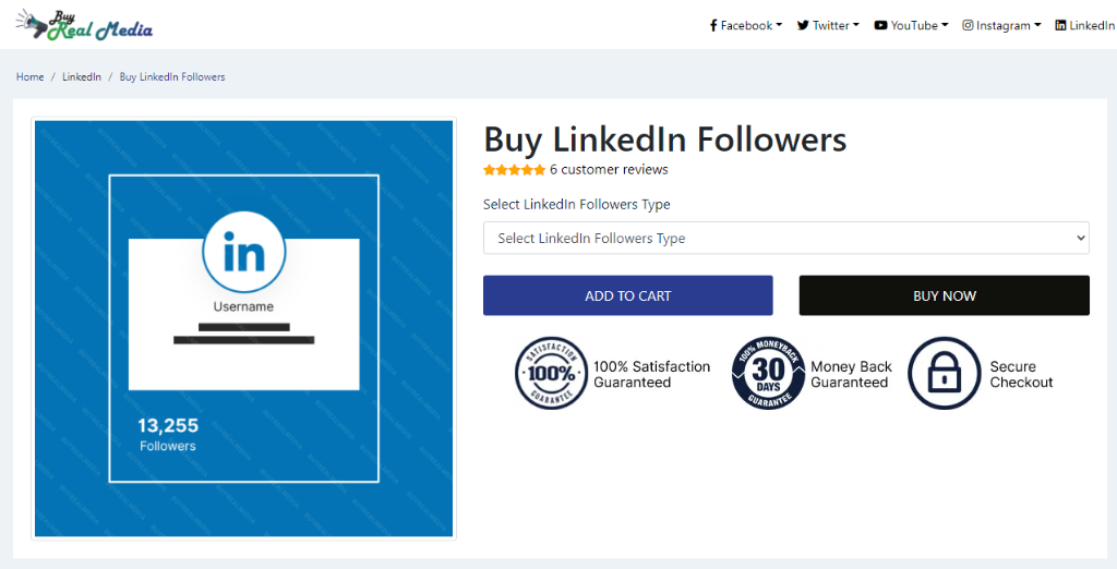 Buy Real Media LinkedIn Followers