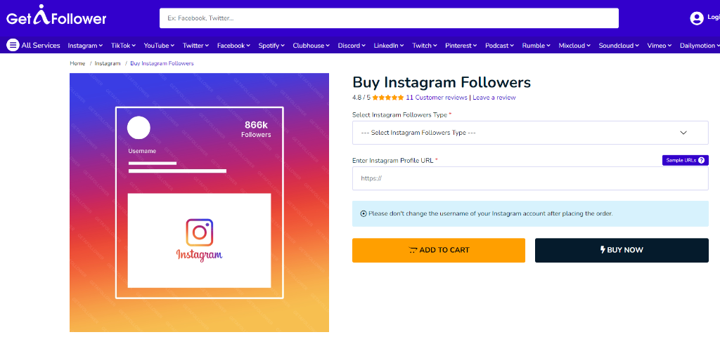 GetAFollower Buy Instagram Followers